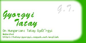 gyorgyi tatay business card